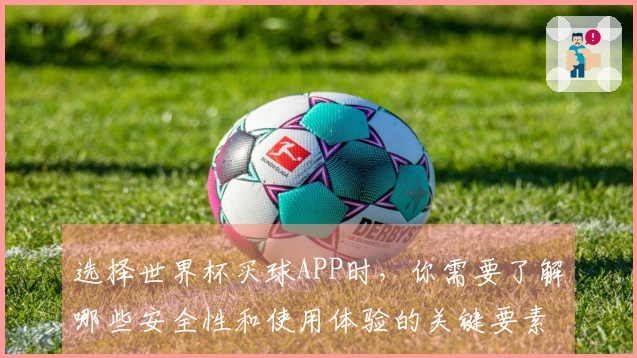 选择世界杯买球APP时，你需要了解哪些安全性和使用体验的关键要素？